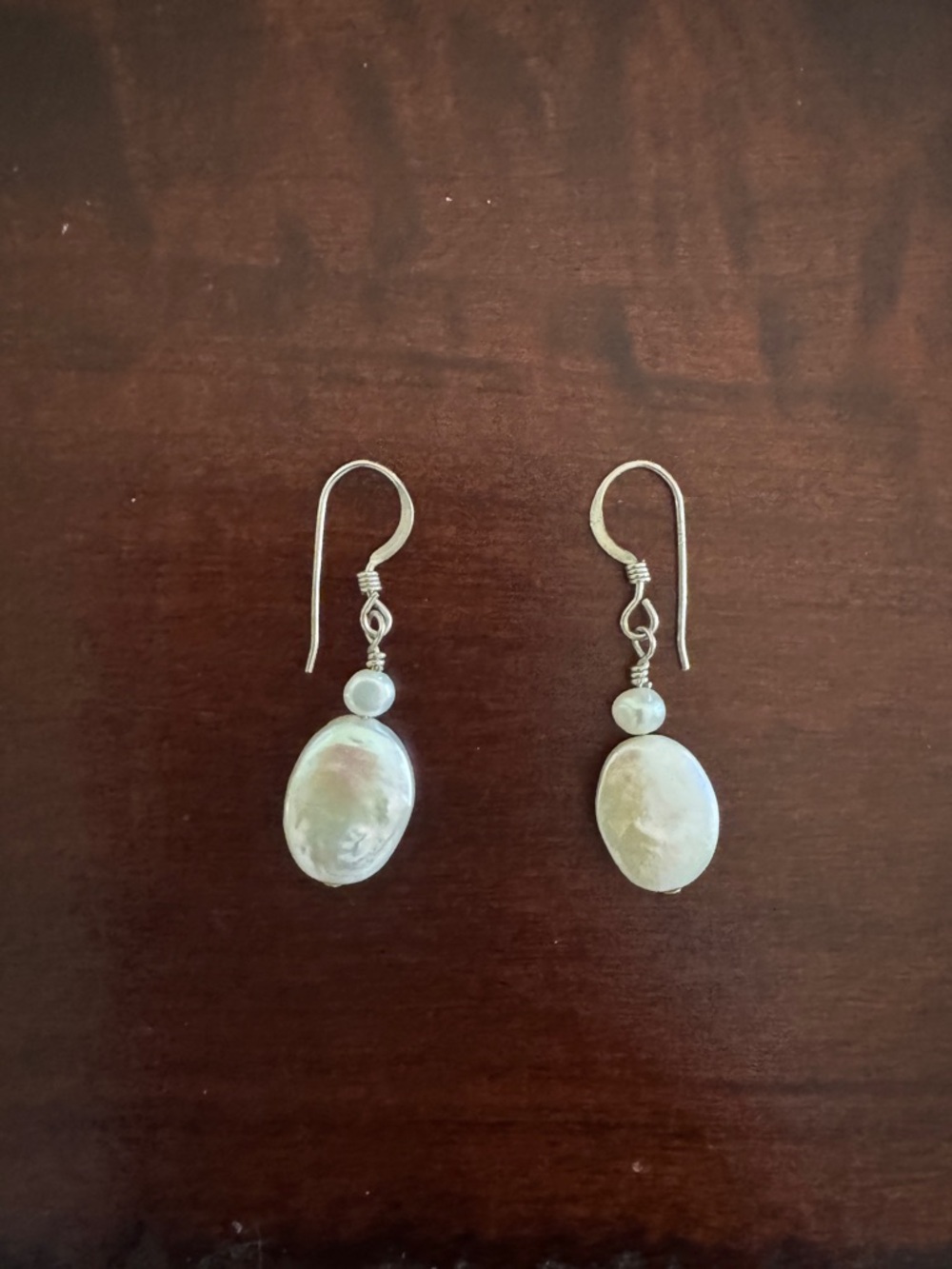 Sterling Silver  Pearl Drop Earrings